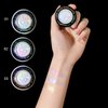 Glitter Highlighter Chameleon Palette, Face Multichrome Eyeshadow Highlighter Makeup, Holographic Sparkle Highlighting Illuminator Powder, Silky Creamy Shimmer Eye Shadow