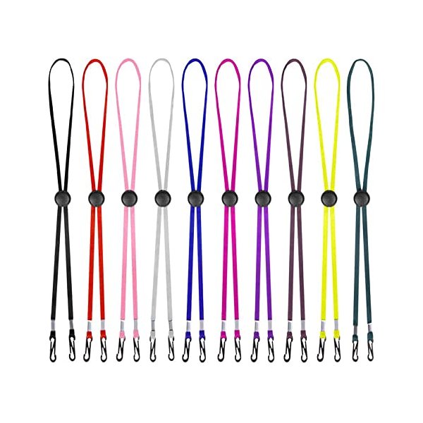 10 Pack - Mask Lanyard，Ear Pressure Relief Comfort，Adjustable Length，Suitable for Adult Kids mask Lanyard，Mask Holder