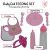 Doll Feeding Set with Baby Doll Accessories Includes Doll Bottles (30 Pack)