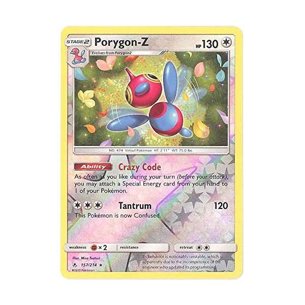Porygon-Z - 157/214 - Reverse Holo Rare - Unbroken Bonds