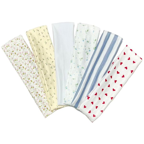 TERSE Fashion Headbands for Women Short Hair Non Slip Elastic Floral Hairbands Soft Fabric Hair Bands for Women's Hair, 2 Inches Thick Stripe Head Band for Girls Valentine's Day Heart Headbands