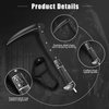 Black Sharp Folding Sickle Knife, Two Section Foldable Scythe Knife, Wooden Handle Folding Scythe Tool with Sophisticated Rose Pattern, Folding Kama Collection with Sheath