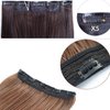 S-noilite Elegant 29"(73cm) Longest Curly Solid Black 3/4 Full Head One Piece 5 Clips Clip in Hair Extensions