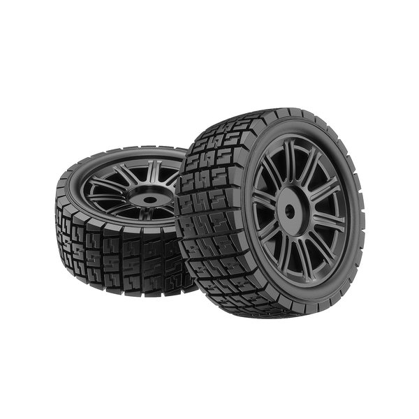 HYPER GO 1415A1 1/14 Scale RC Car Accessories On Road Wheels, Suitable for Hex 12mm, Spare Parts RC Vehicle Wheels & Tire Sets for H14MK & 14301 & 14302 (Pair)