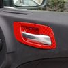 crosselec Red Carbon Fiber Inner Door Handle Bowl Cover Trim for Dodge Charger 2011-2021/ Chrysler 300 2015-2021