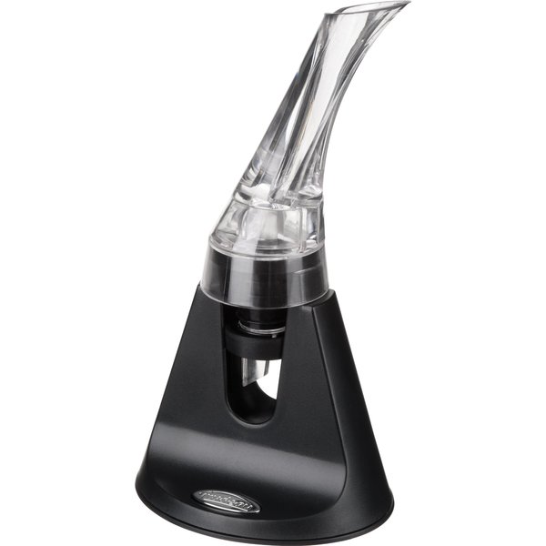 Trudeau Aroma Aerating Pourer with Stand Red Wine Bottle Aerator Spout,