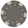 DA VINCI 50 Clay Composite Dice Striped 11.5 Gram Poker Chips, Gray