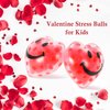 28 Pack Mini Valentines Stress Ball Toys with Valentines Day Cards for Valentine Party Favors Valentine School Classroom Exchange Gift