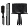 3 Pieces Barber Brush and Barber Comb Set, with Barber Blade Cleaning Brush Beard Brush Hair Cutting Comb, for Men Women Beauty Salons Home Use (Type A)