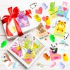 OOINQQ Valentines Day Cards with Squishy Gift for Kids School Classroom 36Pcs Animals Mochi Squishy Toys with Cards for Kids Valentines Party Favors Classroom Exchange Gifts
