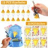 Lcnjscgo 60 Pcs Pizza Party Favors Set Temporary Tattoos, Slap Bracelets, Keychains, Badges and Stickers for Pizza Themed Birthday Parties