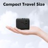 TRAVEL DEPOT 7 in 1 Travel Adapter Worldwide w/GaN 45W, 2 USB-A (15W), 3 USB-C (45W), 2 AC Outlets, Safety Certified International Plug Adapter for Universal Laptop, Phone, Camera for US, EU, UK, AU
