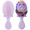 mini hair brush for kids, small toddler Hair Brush, travel hair brush for Boys and Girls,Baby hair detangling brush Massage Hair Brush with Air Cushion for Thick or Curly Hair Straight Hair(Purple)