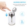 Artibetter Clear Glass Press Bottle Push Down Dispenser Pump Bottle with Metal Cap and Measuring Scales for Storing Nail Polish Remover and Makeup Remover 3.5/ 100ml