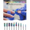 IAGBIBU Nail Drill Bits Set, 10pcs Tungsten Carbide Nail Drill Bits for Acrylic Nails, 3/32 Inch Drill Bits For Electric Nail Drill Machine Nail Drill Remover Gel Polish Poly Nail Gel Nails Cuticles