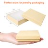 batifine Cardboard Jewelry Gift Boxes, 40 Pack 3.5x3.5x1 Inch, Bulk Cotton Filled Small Jewelry Boxes with Lids for Necklace Ring Bracelet Earring Display Box (Brown)