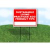 Sustainable Living Practices Eco-Friendly Tips Write On Me Red 18x24 in Single Sided Yard Road Sign w/Stand