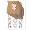 Cute Bunny Rabbit Head Temporary Tattoo Water Resistant Fake Body Art Set Collection - 54 1" Tattoos (1 Sheet)