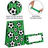 46 Pieces Soccer Party Favors Set Soccer Gift Include 15 Packs Soccer Keychains, 16 Pieces Soccer Motivational Silicone Wristband, 15 Pieces Soccer Party Supply Bags for Party Bag Gift Fillers