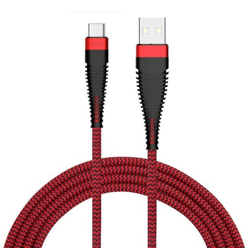 6ft USB Cable Type-C Charger Cord Power Wire USB-C Long Red Braided Fast Charge Sync High Speed Compatible with OnePlus Nord N100, N10 5G