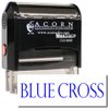 Office Stamp - Large, Self-Inking Blue Cross Stamp with Blue Ink, Ideal for Health Information Technicians - 7/8 x 2-1/4, Durable, Easy to Use - Ideal for Medical Documentation and Office Use