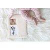 Pearhead Baby Memory Book and Clean-Touch Ink Pad, Baby Girl or Baby Boy Journal, Baby Milestone Photo Album, Blush Rainbow