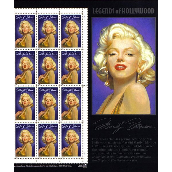 1995 MARILYN MONROE #2967 Plate Block of 12 x 32 cents