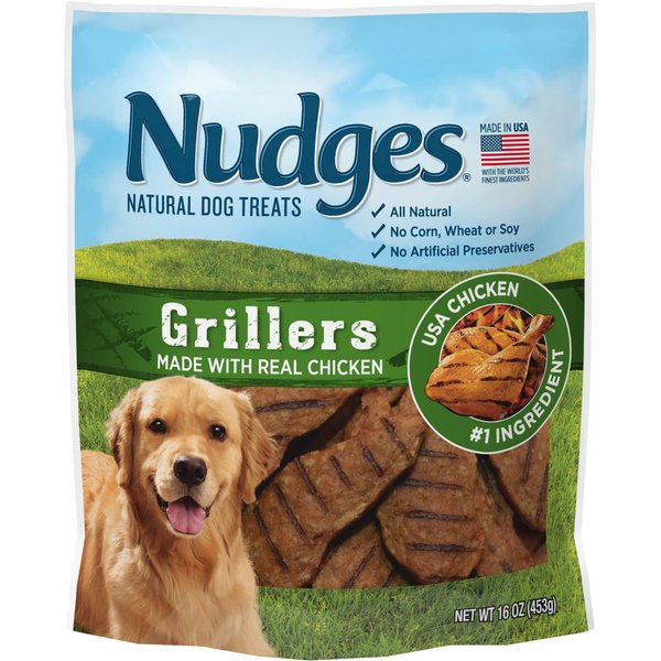 Blue Buffalo Nudges Grillers Natural Dog Treats, Chicken, 16oz Bag
