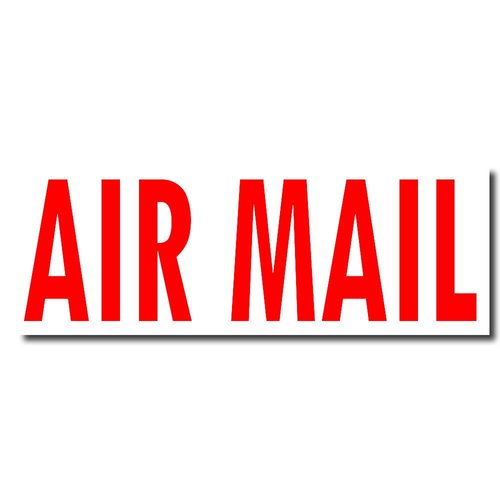 Common Office Stamp - Large Air Mail Rubber Stamp with Durable Wood Handle, 7/8 x 2-1/4 - Ideal for Warehouse Clerks, Quality Stamping Solution for Efficient Office Work, Easy to Use