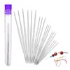 18 Pieces Beading Needles, 6 Sizes Seed Beads Needles Big Eye Beading Needles Collapsible Beading Needles Set for Jewelry Making with Needle Bottle