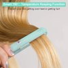 Ceramic Mini Hair Curler, Multifunctional Mini Flat Iron Portable Flat Iron for Hair Straighteners Travel Straightening Iron Mini Hair Iron with Ceramic Plates for Travel Home, Green