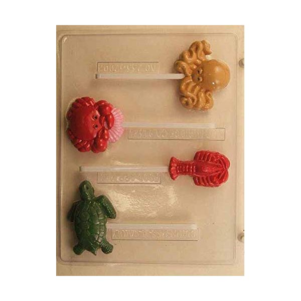 Sea Creatures (sea turtle, octupus, lobster, crab) Lollipop Candy Molds AO233