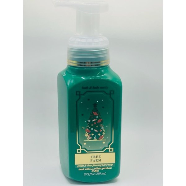 Tree Farm Gentle Foaming Hand Soap 8.75 Ounce Full Size Pump Bottle White Barn