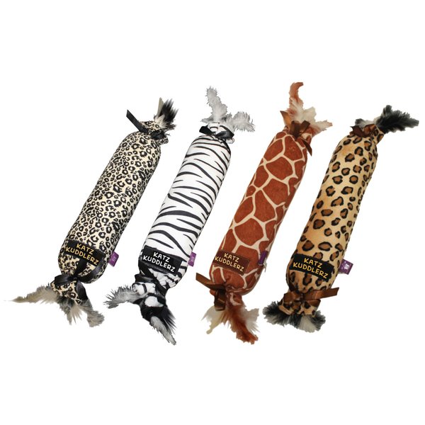 Multipet Katz Kuddlerz Elongated Plush Cat Toy, All Breed Sizes