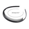 6 Pcs Black Plastic Plain Headbands with Teeth Hair Hoop DIY Hair Accessories Hair Comb for Women Men Girls