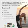 O NUTRITIONS Certified Organic Sea Moss, Super Cell Superfood Made with Organic Irish Sea Moss, Bladderwrack and Burdock Root, Wildcrafted Sea Moss Capsules, Vegan Seamoss Pill