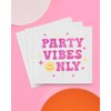 xo, Fetti Party Vibes Only Napkins - 3-ply, 24 pcs | Preppy Party Decorations, Birthdy Party Supplies, Smiley Party Favors, Lightning Cute Smile