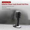 ZKFAR 4 PCS 1.92" x 0.47" Car Door Lock Knobs, Aluminum Alloy Inner Door Lock Pull Pins, Automotive Inner Door Pull Pins Decor, Universal for Most Cars, Trucks, SUVs, RVs (Black)