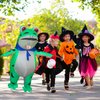 Stegosaurus Inflatable Frog Costume for Kids Halloween Cute Animal Costumes Funny Blow Up Suit for Boys Girls Cosplay Party