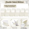 Ivory Satin Ribbon 1 inch 60 Yards Double Faced Cream Ribbon for Crafts Hair Bows Gift Wrapping Wedding Invitation Decorations