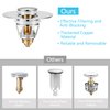Universal Bathroom Sink Stopper in Brass, 1.04-1.97 Inch Pop Up Basin Sink Drain Stopper, Sink Drain Strainer with Anti Clogging Filter Hair Catcher