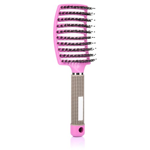 Wet Hair Brush Detangling Brush for Wet & Dry, Detangler Brush for Blow Drying, Curved Vented Wet Hair Brushes for Women Kids, Detangling Brush for Wet Dry (Pink)