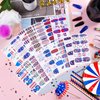 16 Sheets 4th of July Nail Polish Stickers Strips EBANKU Patriotic American Flag Nail Wraps Full Wraps Independence Day Nail Strips Self-Adhesive with Nail File