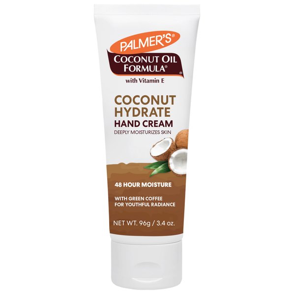 Palmer's Coconut Oil Formula Moisturizing Hand Cream for Dry, Cracked Skin. Easter Basket Stuffer Hand Lotion, Travel Size Hand Moisturizer, 3.4 Ounce