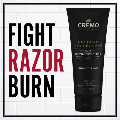 Cremo Barber Grade Distillers Blend (Reserve Collection) Shave Cream, Astonishingly Superior Ultra-Slick Shaving Cream Fights Nicks, Cuts and Razor Burn, 6 Fl Oz (2 Pack)