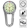 Outdoor Belt Fob Watch - Carabiner Watch Glow in The Dark Clip-on Watch Luminous Pocket Watch for Outdoor Sports Rock Climbing Mountaineering (White)
