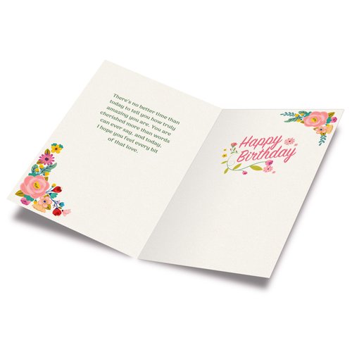 Prime Greetings Sister Birthday Card, Made in America, Thick Card Stock with Premium Envelope Packaged in a Reusable Presentation Mailer, Eco-Friendly, 5in x 7.75in