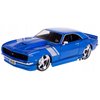 1968 Chevy Camaro Z/28 Blue Metallic with Silver Stripes Classic Muscle Series 1/24 Diecast Model Car 32508bl