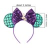 LSHDXD Mermaid Headband Mouse Ear Headband Hair Hoop, Bow Headband Hair band Hair Accessories for Mermaid Themed Party Decorations