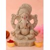 SATVIK 6 Inch Jaswand Eco-Friendly Ganesh Idol | Shadu Matti Clay | Biodegradable Ganpati for Ganesh Chaturthi